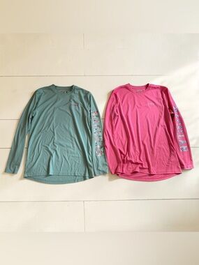 2 Magellan Outdoors Boyfriend Fit Long-Sleeve T-Shirts Medium